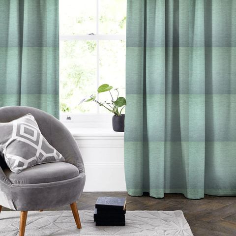 Glint Aqua Made To Measure Curtain