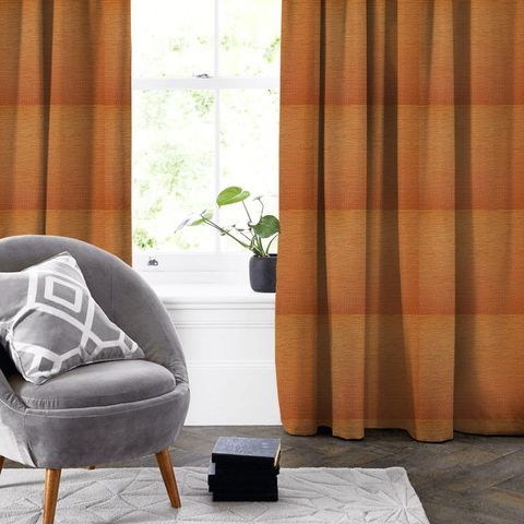 Glint Orange Made To Measure Curtain