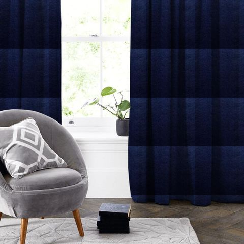 Allegra Navy Made To Measure Curtain