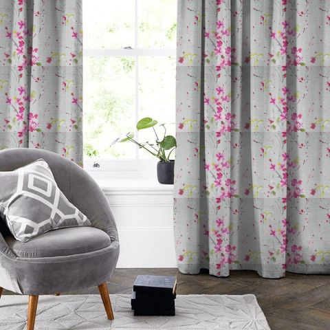 Armathwaite Blossom Silver Made To Measure Curtain