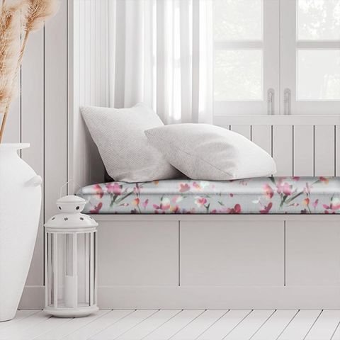 Belsay Peony Silver Box Cushion