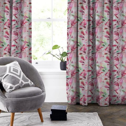 Brympton Raspberry Made To Measure Curtain