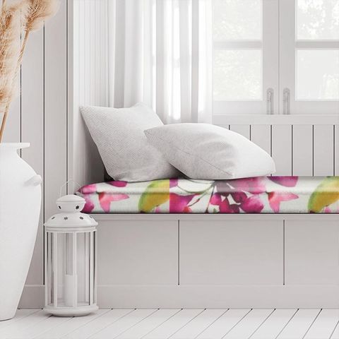 Clovelly Raspberry Stone Box Cushion