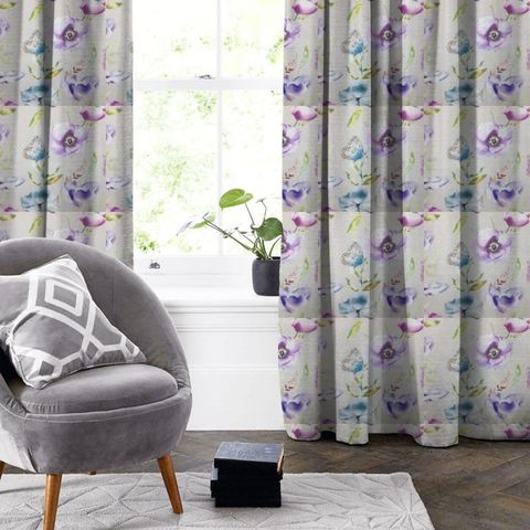 Farfalla Plum Made To Measure Curtain