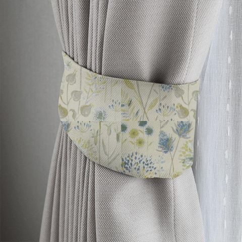 Flora Linen Duck Egg Tieback