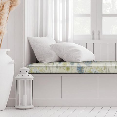 Flora Linen Duck Egg Box Cushion