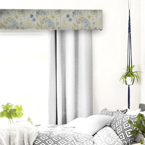 Flora Linen Duck Egg Pelmet