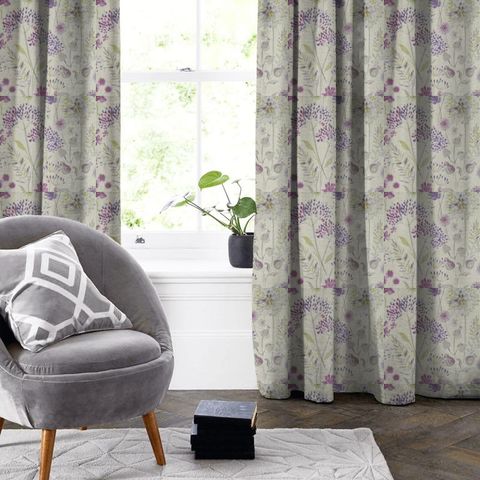 Flora Linen Heather Made To Measure Curtain