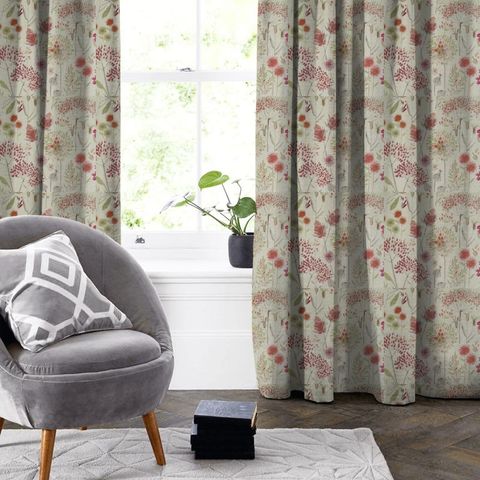 Flora Linen Russett Made To Measure Curtain