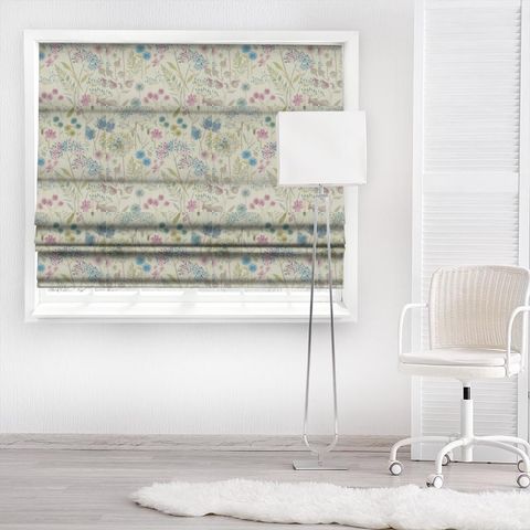 Flora Linen Spring Made To Measure Roman Blind