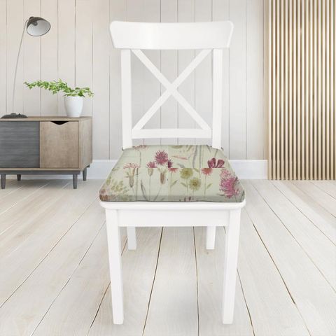 Flora Linen Summer Seat Pad Cover