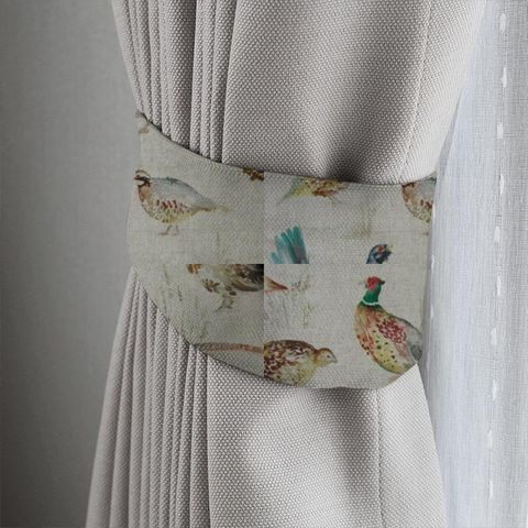 Game Birds Mini Linen Tieback