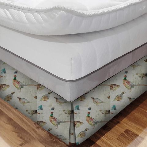Game Birds Mini Linen Bed Base Valance