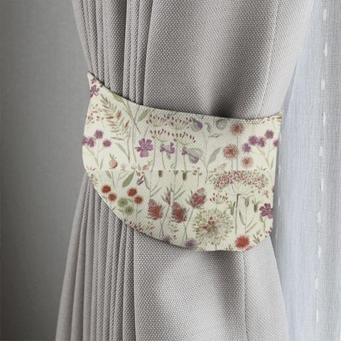 Flora Cream Plum Tieback