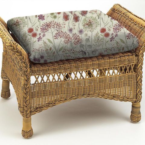 Flora Cream Plum Box Cushion