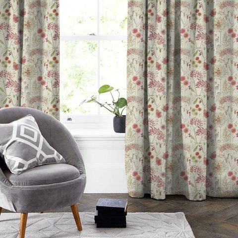 Flora Cream Russett Made To Measure Curtain