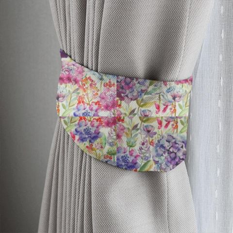 Hydrangea Linen Tieback