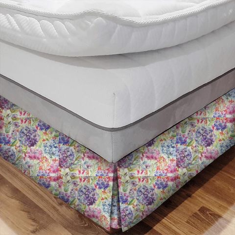 Hydrangea Linen Bed Base Valance