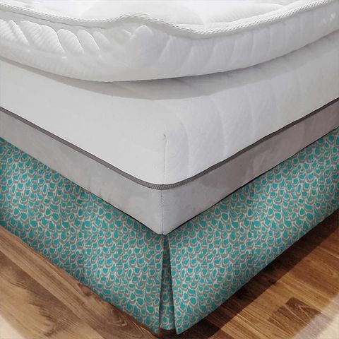 Nada Print Peacock Bed Base Valance