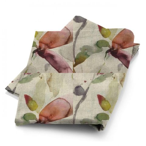 Naura Poppy Natural Fabric
