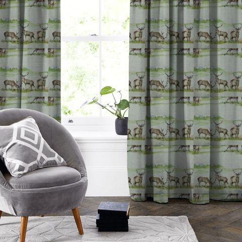 Moorland Stag Linen Made To Measure Curtain