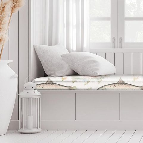 River Fish Cream Box Cushion