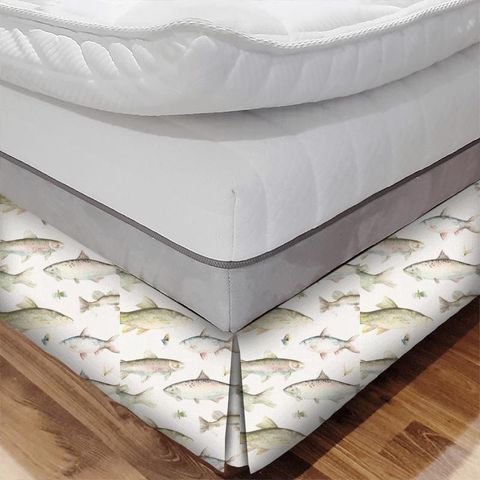 River Fish Cream Bed Base Valance