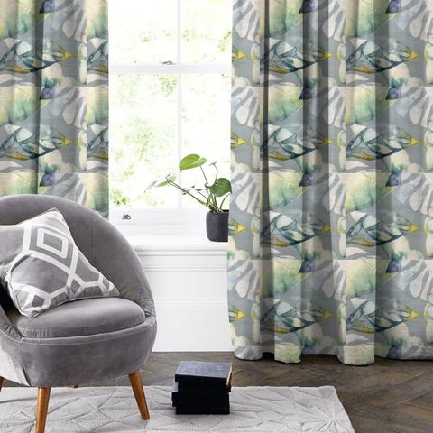 Salvador Lemon Grey Made To Measure Curtain