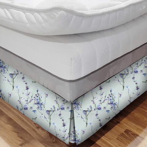 Seville Violet Duck Egg Bed Base Valance