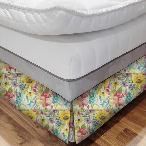 Sunflower Summer Linen Bed Base Valance