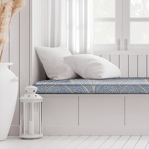 Simba Print Indigo Box Cushion