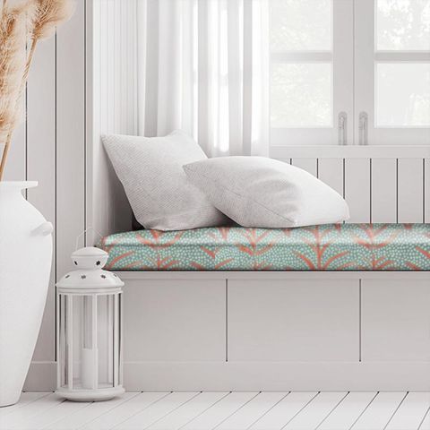 Simba Print Tangerine Box Cushion