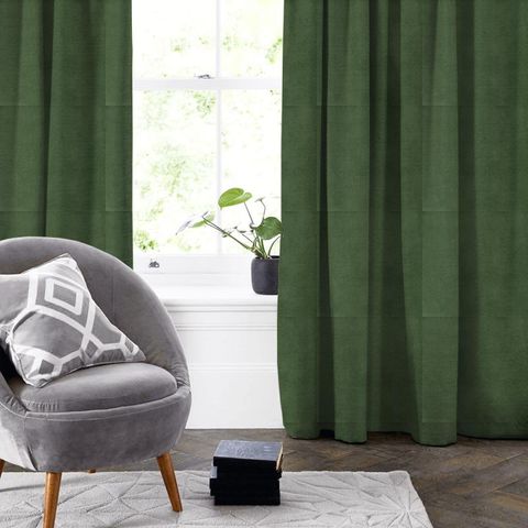 Zircon Pea Green Made To Measure Curtain
