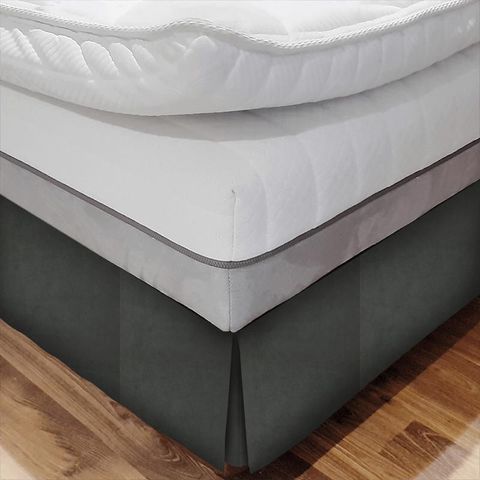 Utah Charcoal Bed Base Valance