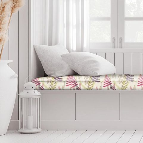 Athyrium Plum Fuchsia Linen And Lime Box Cushion