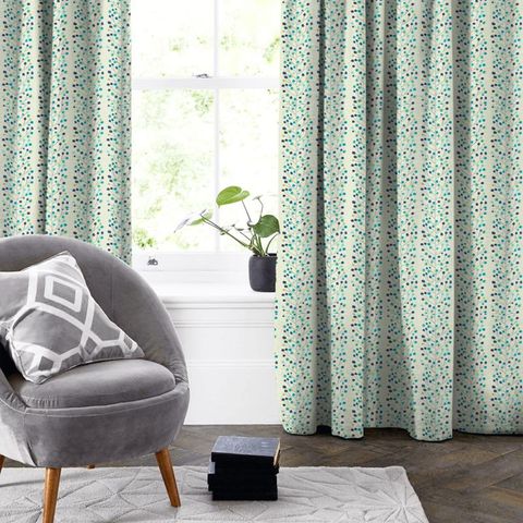 Berry Tree Peacock Powder Blue Lime And Neutral Made To Measure Curtain