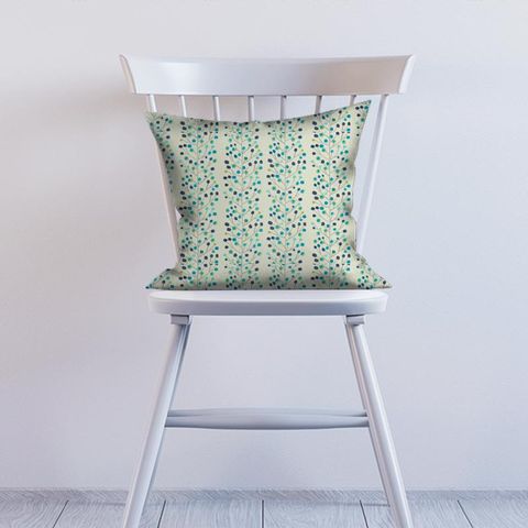 Berry Tree Peacock Powder Blue Lime And Neutral Cushion
