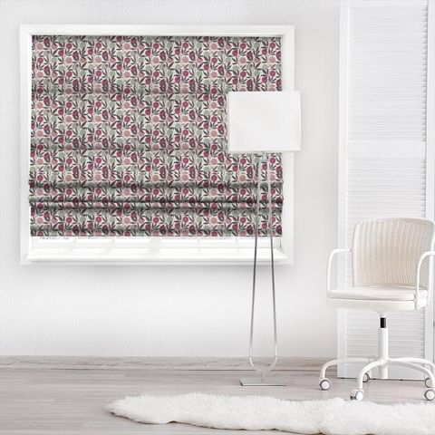 Blomma Heather / Damson / Stone Made To Measure Roman Blind