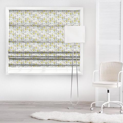Blomma Kiwi / Pumice / Marine Made To Measure Roman Blind