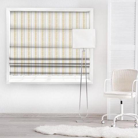 Noki Ochre / Hemp / Charcoal Made To Measure Roman Blind