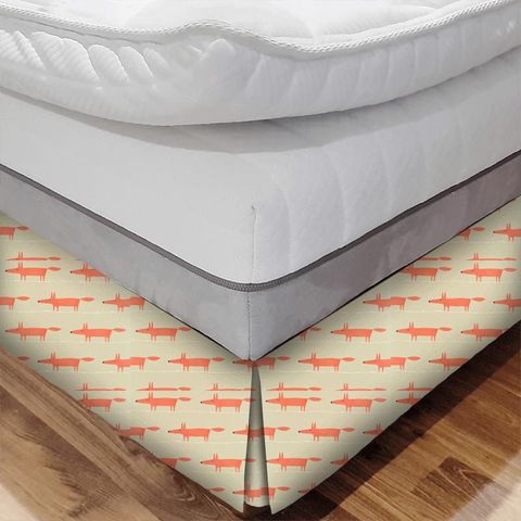 Mr Fox Neutral And Paprika Bed Base Valance