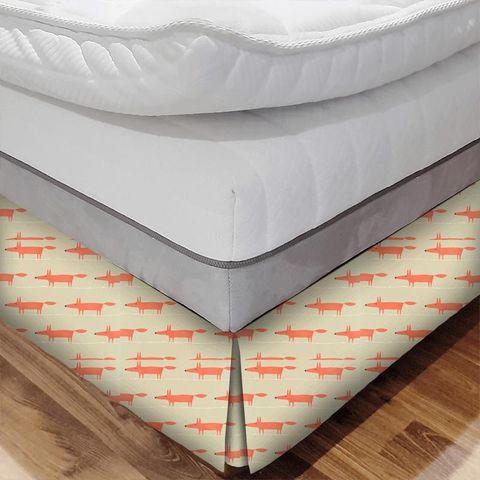 Mr Fox Neutral And Paprika Bed Base Valance