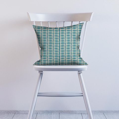 Shibori Teal / Linen Cushion