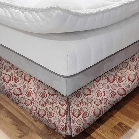 Esme Red Bed Base Valance