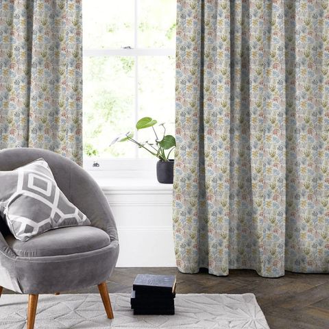 Coral Tropical Made To Measure Curtain