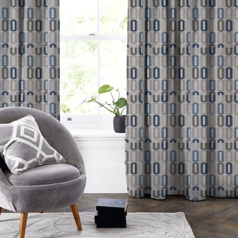 Dahl Blue Made To Measure Curtain