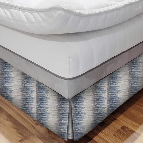 Byron Blue Bed Base Valance