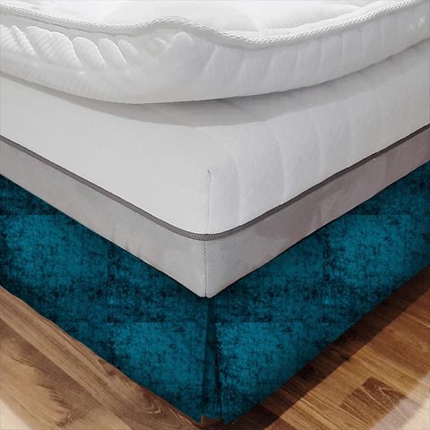 Velvet Peacock Bed Base Valance