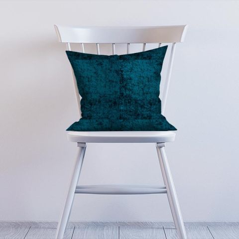 Velvet Peacock Cushion