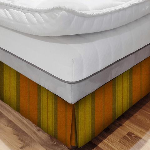 Austin Stripe Orange Marmalade Bed Base Valance